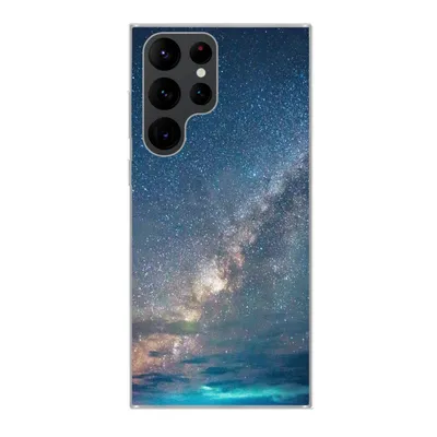Produktbild von MuchoWow® Handyhülle Schutzhülle Hülle für Samsung Galaxy S22 Ultra Sterne - Sonnensystem - Türkis - Jungen - Mädchen - Kinder Silikon Softcase Handy Hülle - Abbildung