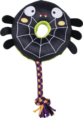 Produktbild von Beeztees Hundespielzeug Halloween Donut Spinne schwarz