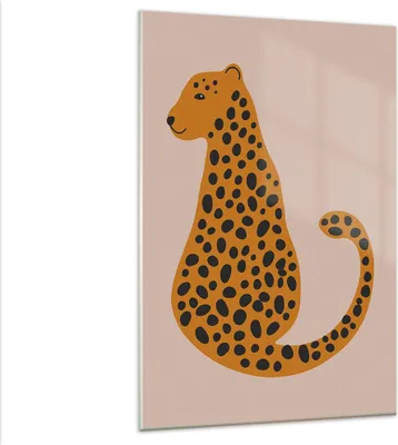Produktbild von Bilder auf glas - Einteilig - Panther Grafik Leopard - 80x120cm - Glasbilder - Wandbilder - Bilder - zum Aufhängen bereit - Wanddekoration aus Glas - Glas Bilder - Wandbild auf Glas - GPA80x120-4893