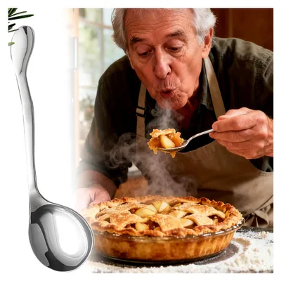 Produktbild von Ergonomische Löffel für Senioren – selbstbedienbare Utensilien aus Edelstahl