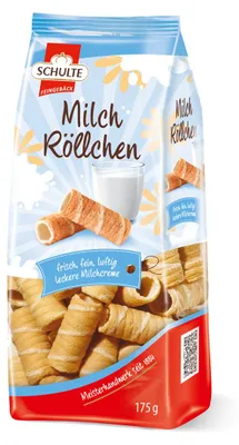 Zdjęcie produktu dla Schulte wafle mleczne z cienkimi waflami, delikatne i przewiewne 175g