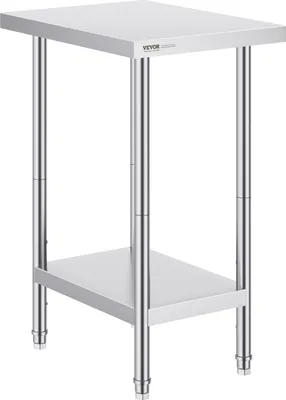 Zdjęcie produktu dla Stół gastronomiczny nierdzewny 60x45cm wolnostojący z półką do kuchni