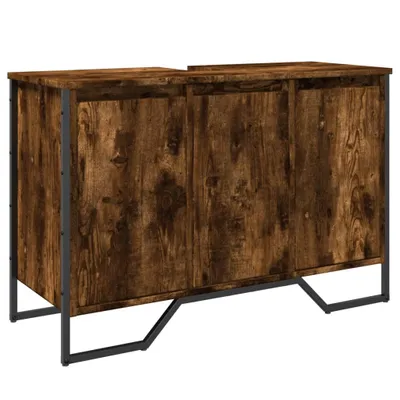 Zdjęcie produktu dla vidaXL Szafka podumywalkowa z dębu wędzonego 91x35x60 cm Materiał drewnopochodny