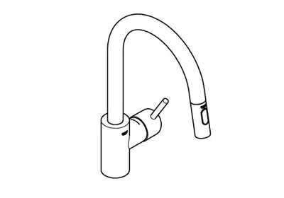 Zdjęcie produktu dla GROHE 31483002 EH-SPT-Batterie Concept 31483_2 h. Ausl. azb.Spülbrause GROHE Zero chrom
