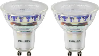 Image de Philips Spot LED GU10 Lot de 3 4,6W (50W) 2700K 355lm
