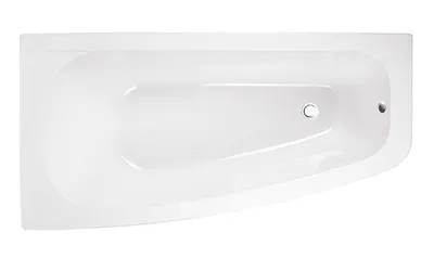 Produktbild von Aqua For You | Besco Asymmetrische Badewanne Luna Links - Eckbadewanne – 150x80 Cm - Antibakterielle Beschichtung - Mit Siphon Und Füßen - Acryl