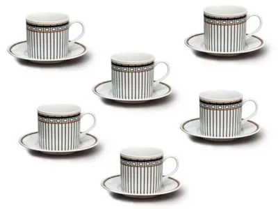 Produktbild von Thun 1794 Espressotassen und Untertassen, 100 ml, Elegance A, 6 Stück, Thun