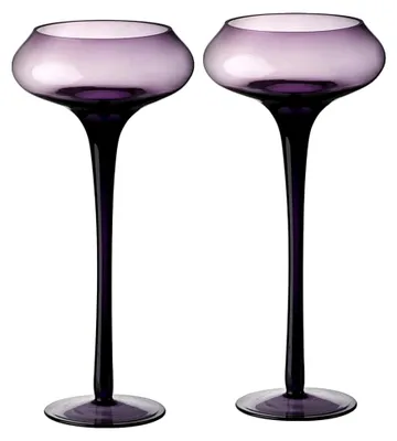 Produktbild von Windlicht Kerzenhalter Andromeda 2er-Set 30 cm lila