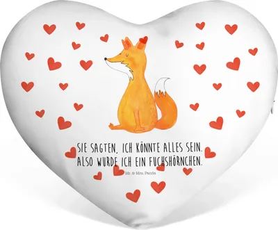 Produktbild von Mr. & Mrs. Panda Sofakissen Einhorn Wunsch - Weiß - Geschenk, Liebeskissen, Kuschelkissen, Dekokissen, Füchse, dekoartikel, Einhörner, Fuchshörnchen, Unicorns, Unicorn