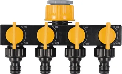 Produktbild von 4-Wege-Verteiler Wasserdurchfluss Regulier für 1" - 3/4 Zoll Wasserhähne Wasser Verteiler Wasserdurchfluss Regulier