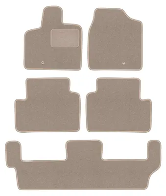 Zdjęcie produktu dla Dywaniki samochodowe welurowe LUX do: Chrysler Town&Country IV (2008-2016, 7 osób) beżowe, z mocowaniami