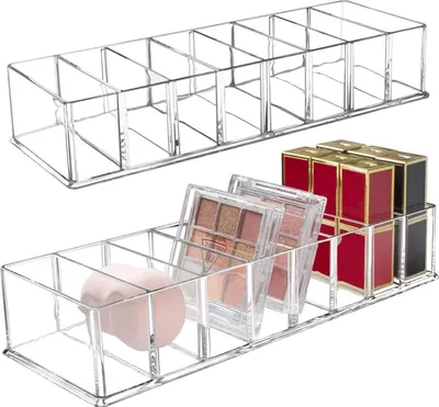 Obrázok produktu pre Organizátor kozmetiky akryl 8 priehradiek na make-up úložné boxy zásuvky