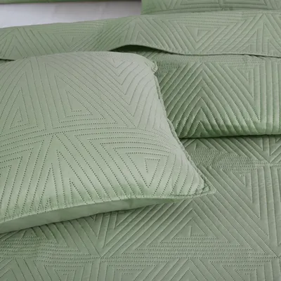 Produktbild von grüne Tagesdecke Steppdecke Decke 75x150 TRIO