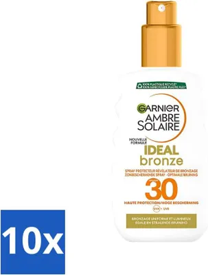 Produktbild von Garnier - Ambre Solaire - Ideal Bronze - Sonnenschutzspray - LSF 30 - 200 ml - Vorteilspack - 10 Stücke