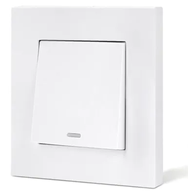 Imagen del producto de Interruptor de luz, simple, de un solo polo, blanco, 10 amperios, para sala de estar