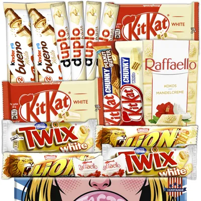 Produktbild von Weiße Schokolade Mix Box | Süßigkeiten-Auswahl für White-Chocolate-Fans | Geschenkbox | Candy & Bar®