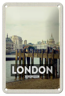Produktbild von Blechschild Reise 12x18cm Schild London Architektur Geschenk Schild