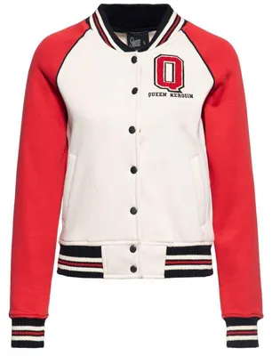 Produktbild von Queen Kerosin College Jacke - Blanko Cream-Red M