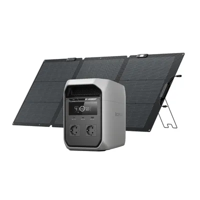 Produktbild von EF ECOFLOW DELTA 3 Classic Tragbare Powerstation mit 160 W Solarpanel, 1024 Wh LiFePO4 Batterie, 1800 W AC Ausgang (3600 W Spitzenleistung)