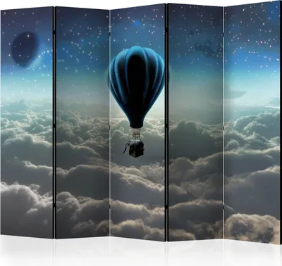 Zdjęcie produktu dla Parawan dwustronny Pejzaże 225x172 cm 5-częściowy wielokolorowy