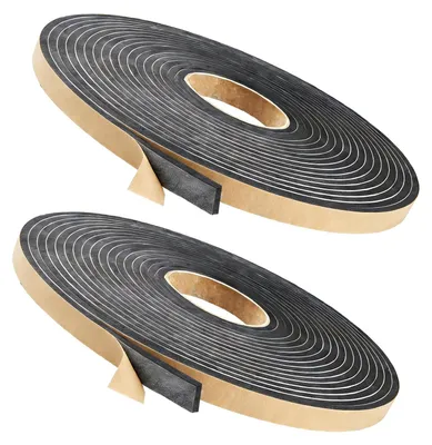Immagine prodotto di Nastro sigillante, autoadesivo, 6 mm x 10 mm, 5 metri x 2 rotoli, colore nero