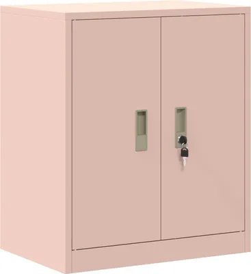 Zdjęcie produktu dla vidaXL Szafka do przechowywania różowa 60 x 40 x 70 cm Stal walcowana na zimno