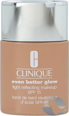 A bottle of Clinique Even Better Glow Light Reflecting Makeup SPF 15.