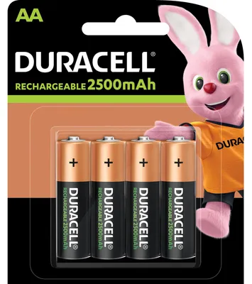 Obrázok produktu pre AKUMULÁTORKY Batérie Duracell RECHARGEABLE AA 2500MAH HR6 Blister 4szt