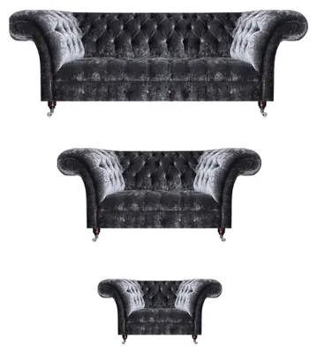 Image de Canapés Chesterfield gris Canapés textiles 3 places design