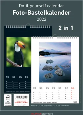 Immagine prodotto di AlphaEdition 101240 Calendario dell'artigianato 2022 bianco/nero