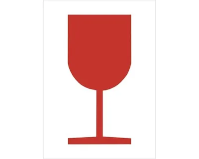 Obrázek produktu pro Walteco Křehké/Fragile - piktogram - červený, 70x100mm, samolepka
