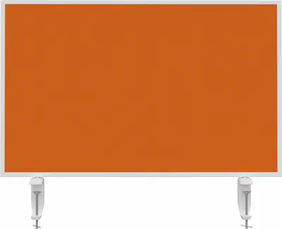 Produktbild von Magnetoplan Tischtrennwand VarioPin - 80x50cm - doppelseitig Whiteboard/Filz - Orange