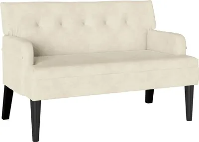 Obrázek produktu pro vidaXL Chesterfield Bench Cream 112 x 65,5 x 75 cm Velvet