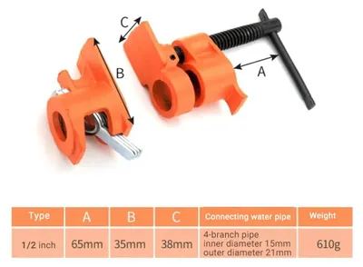 Productafbeelding van Verticale buisklem, veilige bevestiging, robuuste constructie, 0,5 inch, 0,5 inch