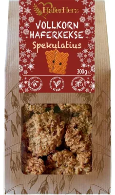 Produktbild von HaferHerz Vollkorn Haferkekse Spekulatius 300g