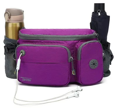 Produktbild von Gürteltasche Herren Large, schwarz, mit Flaschenhalter, für Spaziergänge