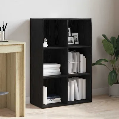 Produktbild von Möbel Bücherregal Schwarz Eichen-Optik 66x30x98 cm Holzwerkstoff - Bücherregale CC4141