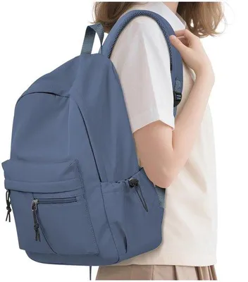 Produktbild von Leichter Wasserdichter Schulrucksack Blau Lila Damen Laptop Rucksack