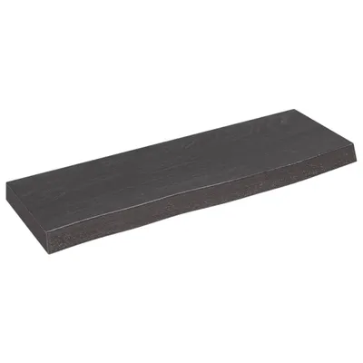 Produktbild von Wandregal Dunkelbraun 60x20x4 cm Massivholz Eiche Behandelt