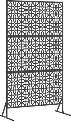 Immagine prodotto di vidaXL Paravento nero 100 x 50 x 180 cm acciaio