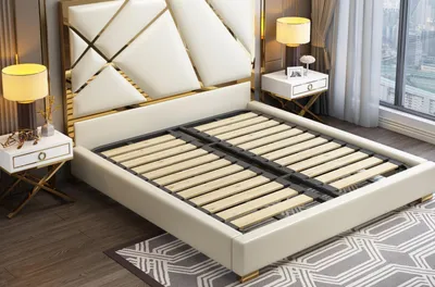 Produktbild von Bett Polster Design Luxus Doppel Hotel Betten Schlaf Zimmer Leder Neu 180x200cm
