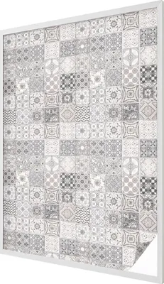 Zdjęcie produktu dla Folia witrażowa - 146x100 cm - wzór witrażowy - nieprzezroczysta dekoracyjna folia do ochrony prywatności - samoprzylepna, ochrona przed promieniowaniem UV - wzory kafelkowe
