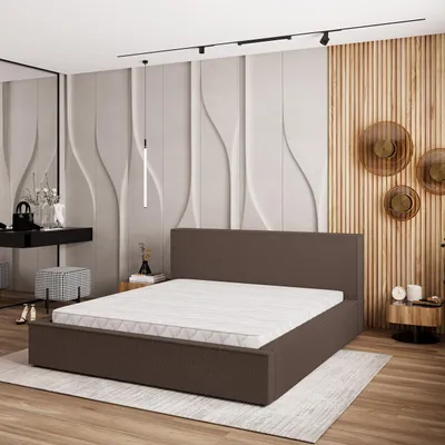 Produktbild von Masseno Polsterbett CELORA Q 180x200 cm, Polsterbett mit Bettkästen -Braun, QUELLE 25