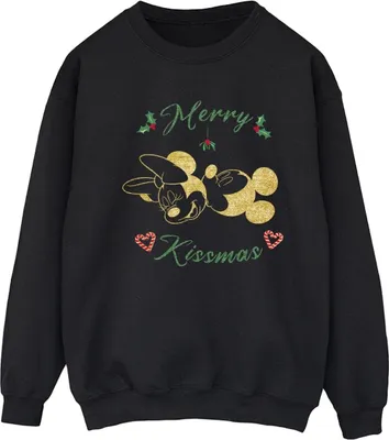 Produktbild von Disney - "Merry Kissmas" Sweatshirt für Damen BI28887 (XL) (Schwarz)