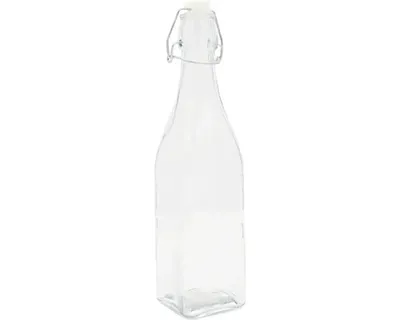 Obrázek produktu pro Láhev skleněná hranatá s pákovým uzávěrem 500 ml