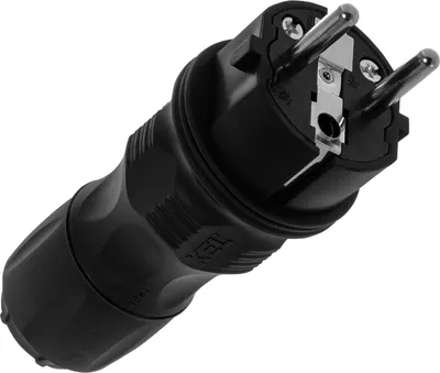 Produktbild von Hermetischer Stecker mit Erdung IP54 16A 2P+Z 250V schwarz-rot Plastrol W-97977
