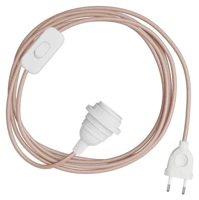 Immagine prodotto di Creative Cables - SnakeBis per paralume - Cablaggio con portalampada e cavo in tessuto colorato