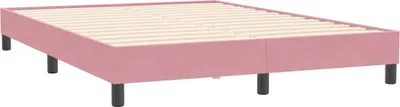 Productafbeelding van vidaXL Bedframe zonder matras, roze, 160x210 cm, fluweel