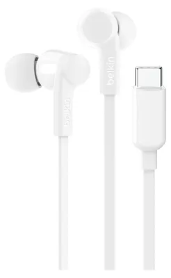 Produktbild von Belkin Rockstar In Ear Kopfhörer Kabel, USB-C, weiß G3H0002hqWHV2