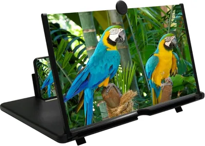 Imagen del producto de Lupa para pantalla de teléfonos móviles de 16 pulgadas, con aumento 3D, filtro anti-luz azul, ideal para películas y juegos
